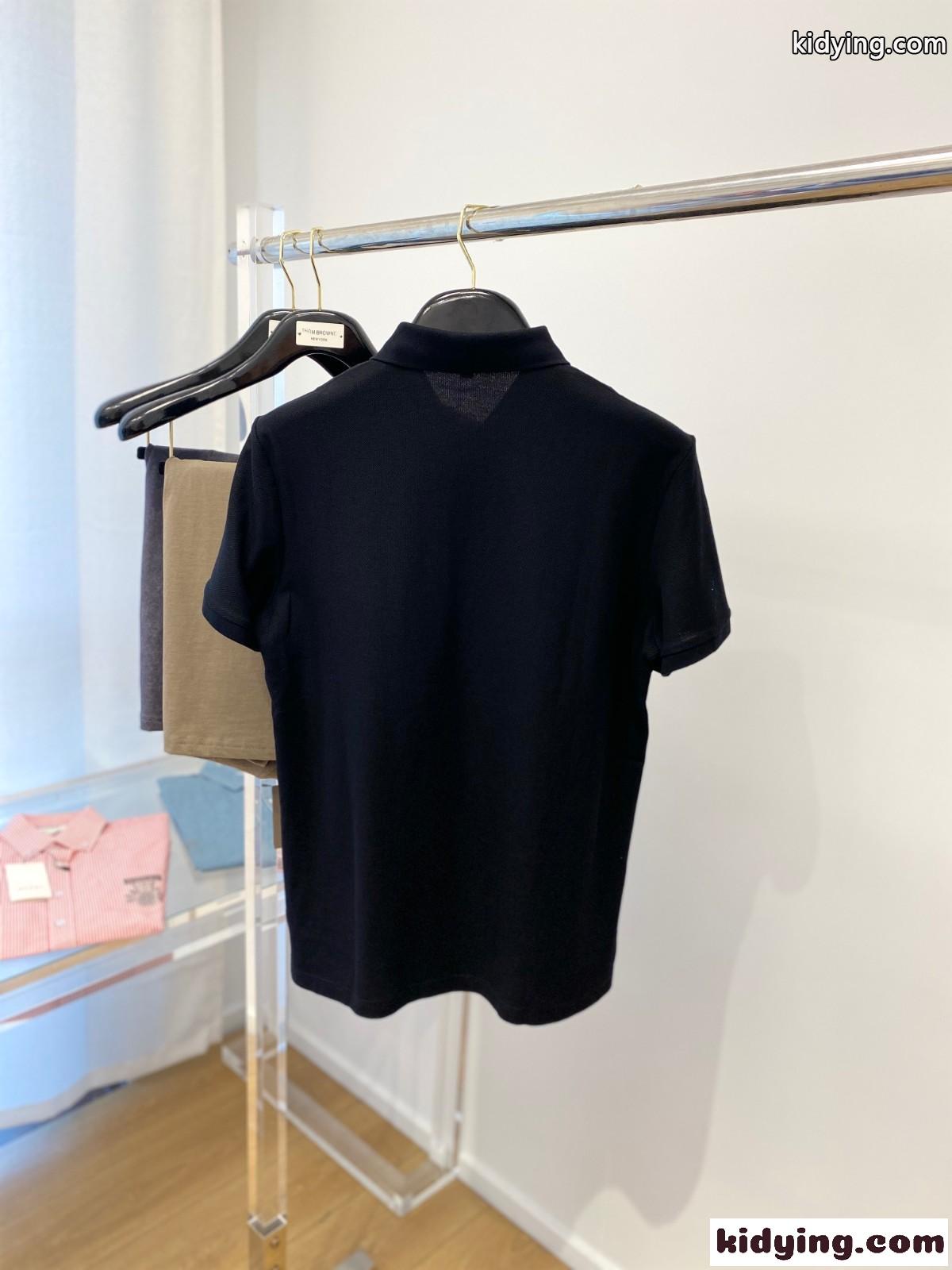 シンプル 合わせやすい コットン イヴ・サンローラン Tシャツ コピー 半袖 ポロシャツ ブラック-4