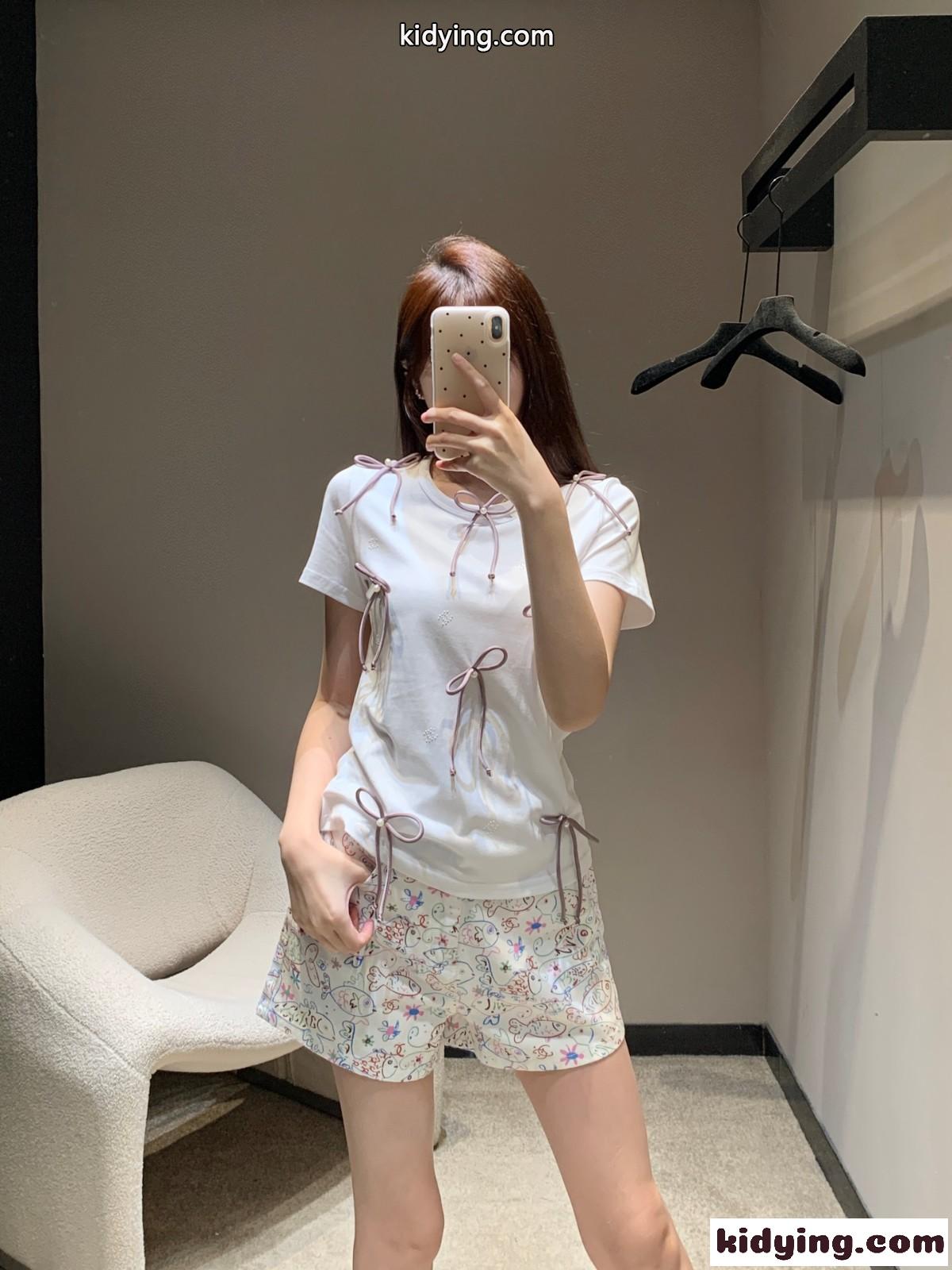 リボン×パールが可愛い&シャネル Tシャツ コピー 25p 半袖Ｔシャツ-4