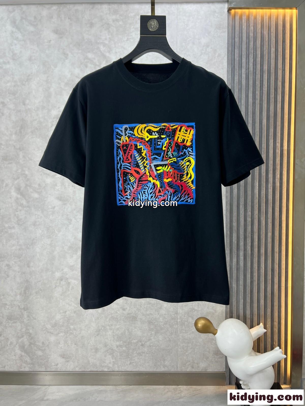 定番 カジュアル 合わせやすい 半袖Tシャツ エルメス Tシャツ コピー ブラック-0