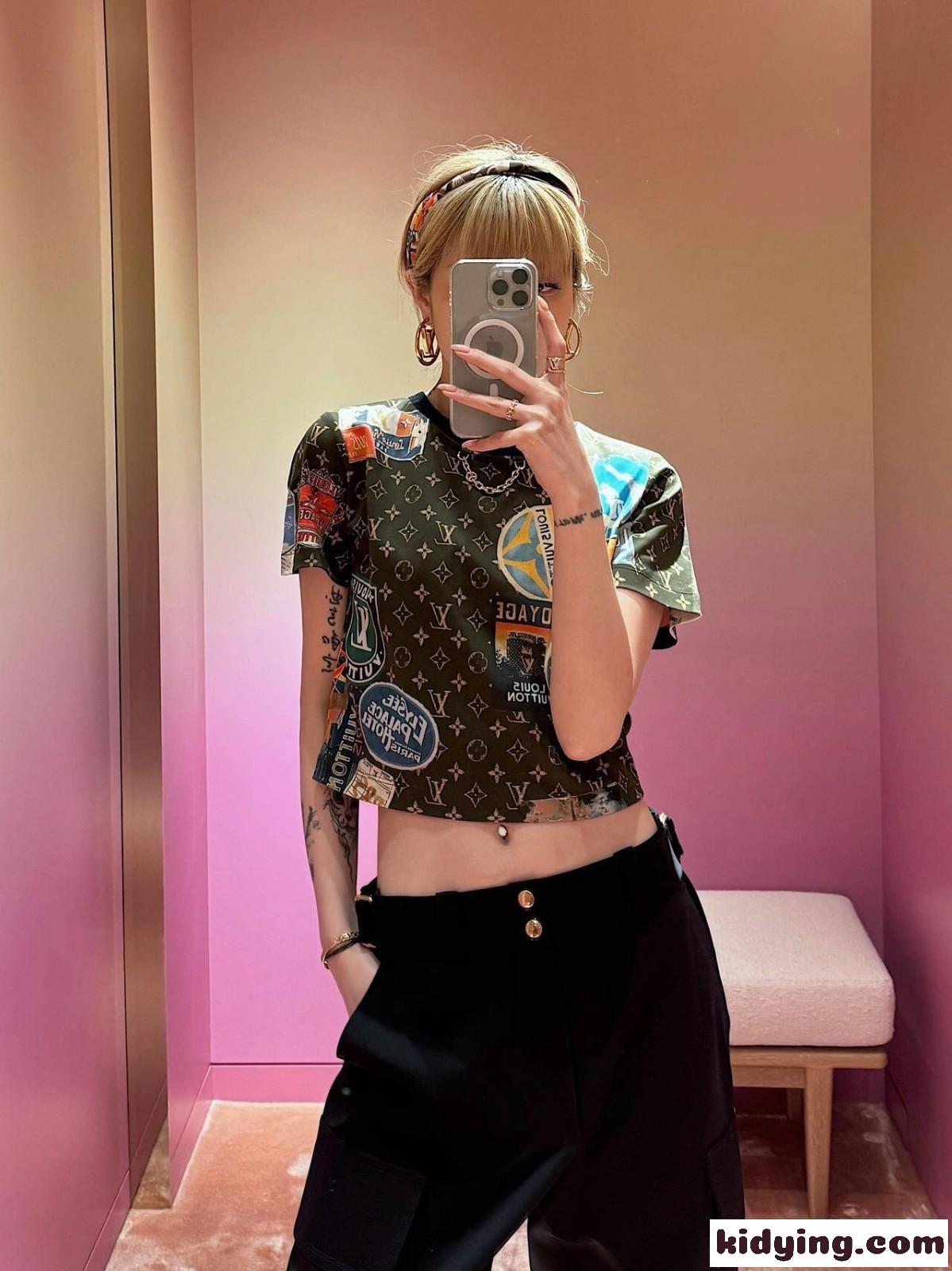 おしゃれ 人気 エリゼパレスクロップトップ ルイ・ヴィトン 半袖Tシャツ コピー-3