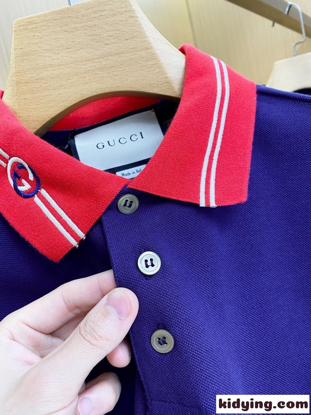 グッチ 半袖Tシャツ コピー 合わせやすい おしゃれ 着心地いい 定番 ロゴ メンズ ポロシャツ-4