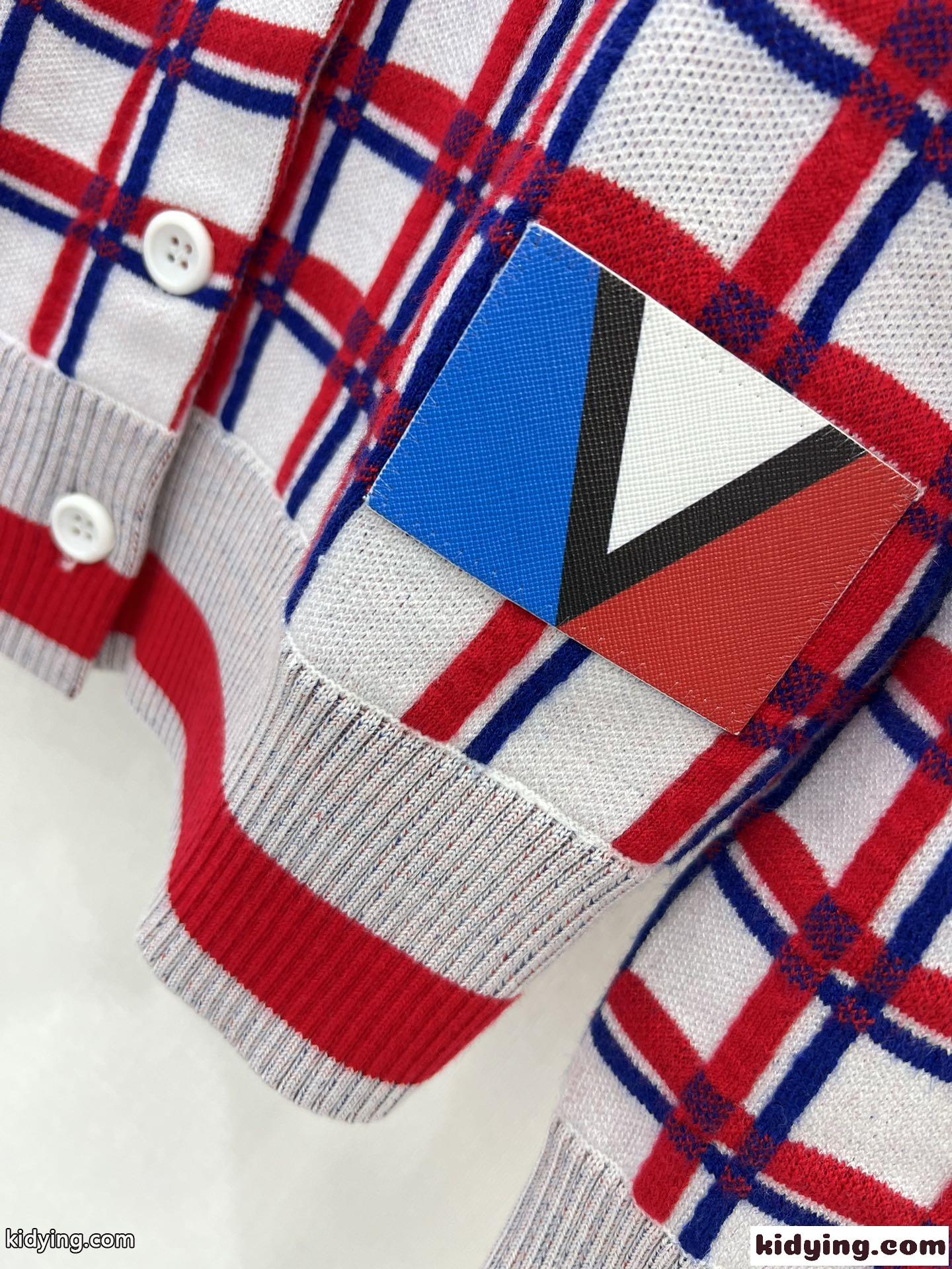 23AW◆Louis Vuitton◆3D チェックジャガード カーディガン コピー レディース-1