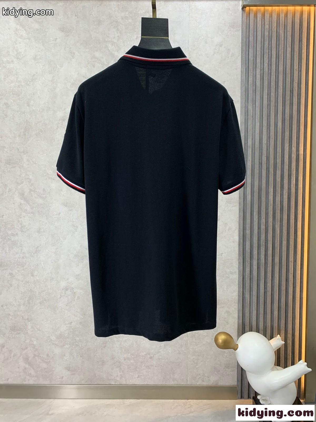 ロゴパッチ コットンブレンド モンクレール Tシャツ コピー 半袖 ポロシャツ-2