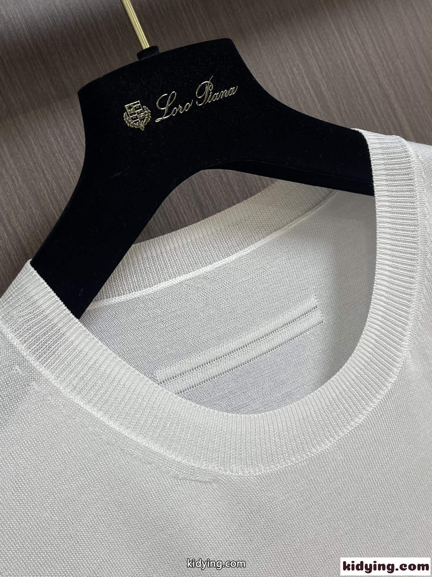 シンプル 快適 ニット 半袖Tシャツ エルメネジルド・ゼニア ニット コピー ホワイト-2