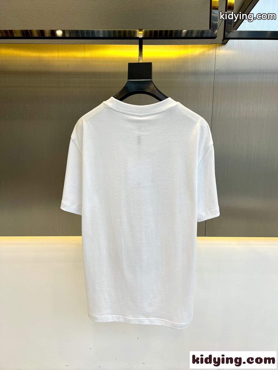 合わせやすい プリント クルーネック ヴェルサーチェ Tシャツ 偽物 半袖Tシャツ ホワイト-3