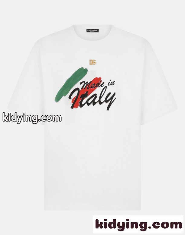 ベーシック 合わせやすい プリント ドルチェ&ガッバーナ Tシャツ コピー 半袖 クルーネック-4