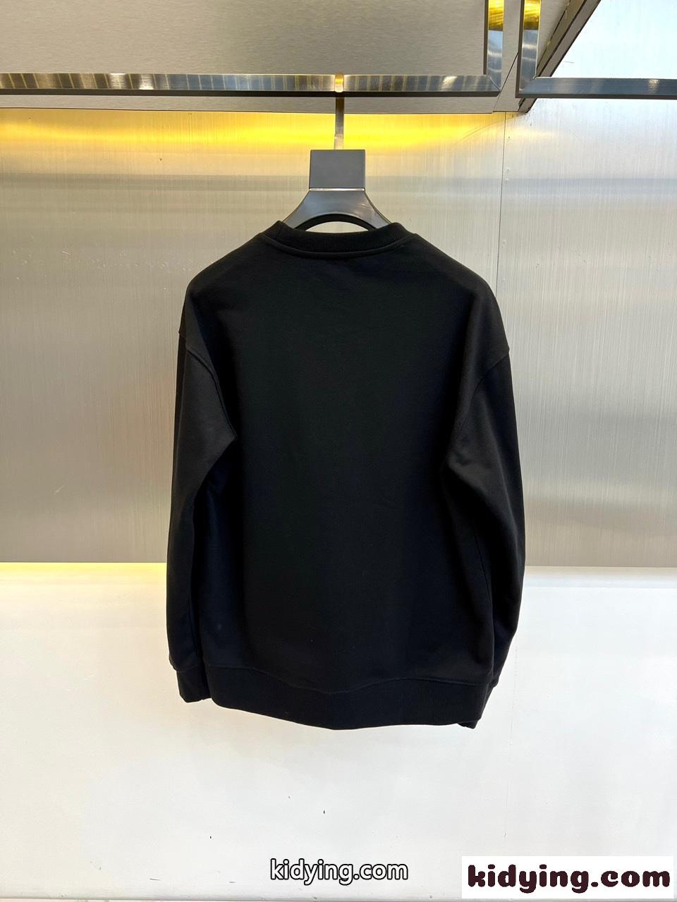 カジュアル ロゴ コットン スウェットシャツ ロエベ Tシャツ コピー ブラック-4
