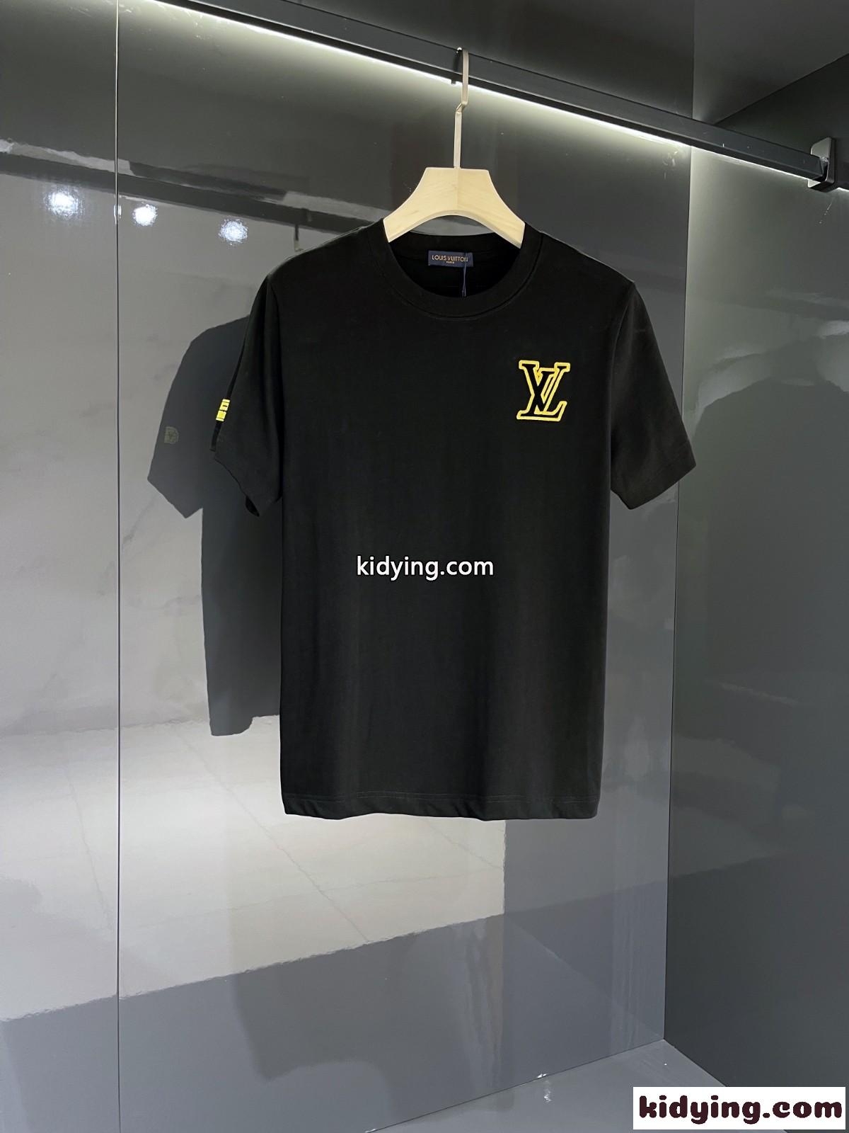 シンプル 上品 クルーネック ルイ・ヴィトン Tシャツ コピー コットン 半袖 着心地いい トップス-2