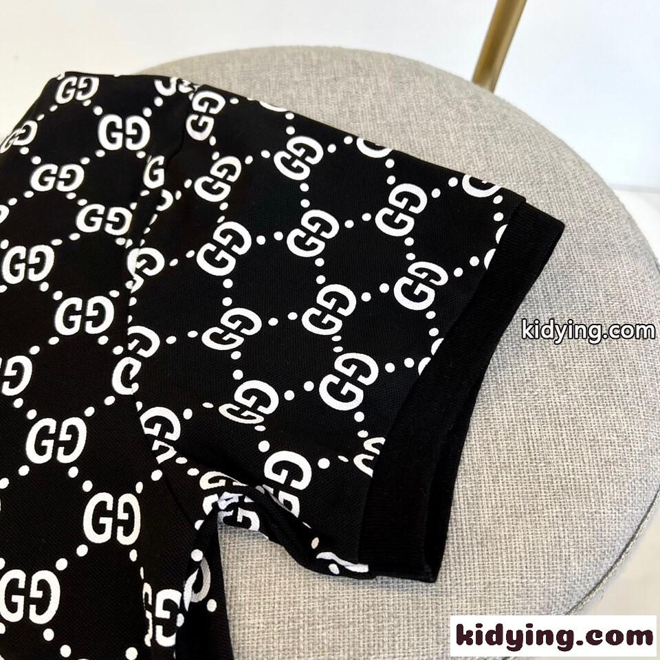 メンズ 人気 グッチ Tシャツ コピー GG ストレッチ コットン ポロシャツ-4