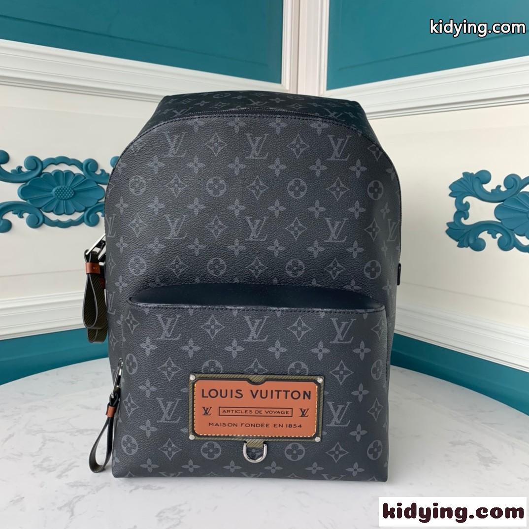 M45218 Monogram Eclipse ルイヴィトン メンズバッグ コピー バックパック Gaston Labels 限定版-0