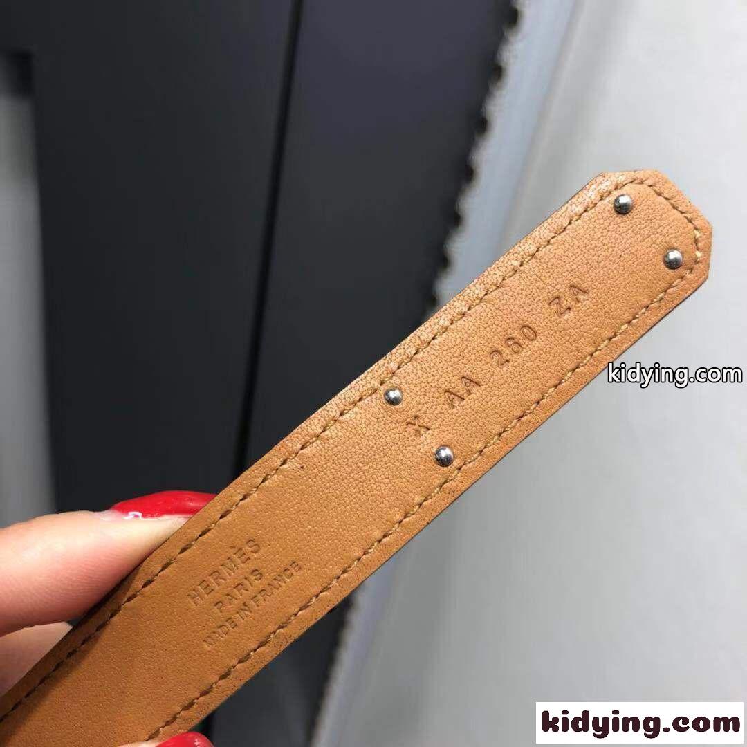 ケリーバックル スリムベルト エルメス ベルト コピー レディース オレンジ-4