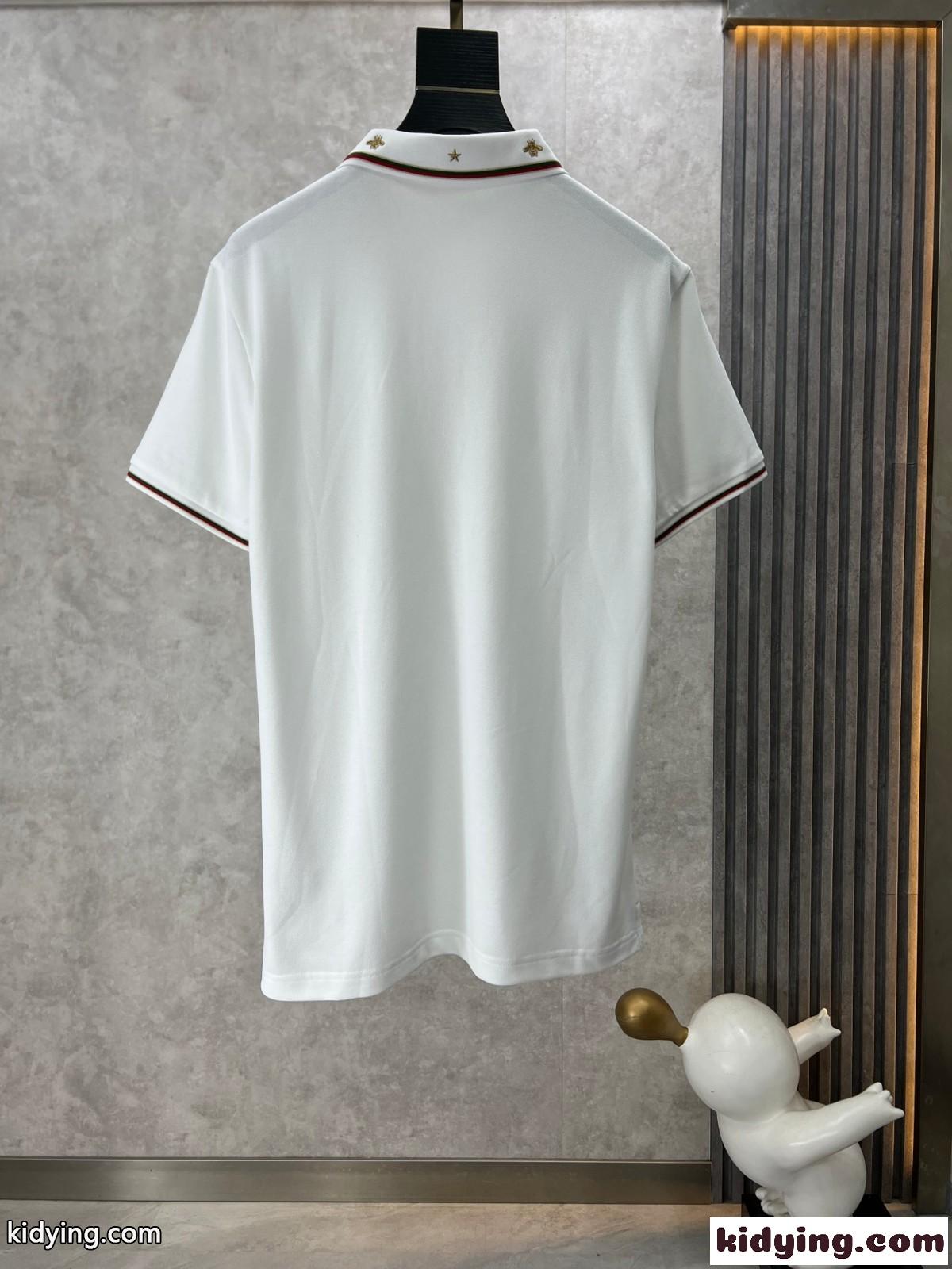 カジュアル 合わせやすい グッチ Tシャツ コピー 半袖 ポロシャツ ホワイト-1