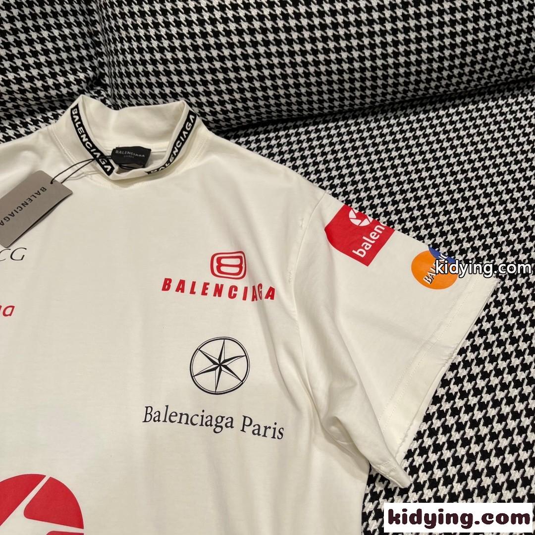 大人気 新作 TOP LEAGUE 半袖Tシャツ バレンシアガ Tシャツ コピー ユニセックス ホワイト-2