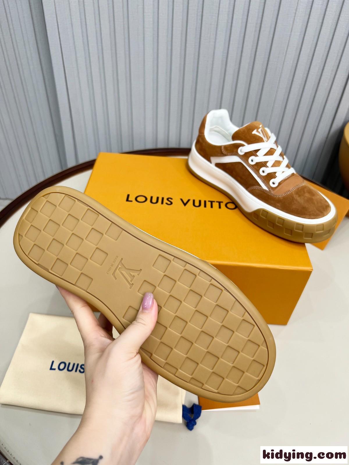 LV ティルテッド スニーカー カジュアル お洒落 ルイ・ヴィトン シューズ コピー ブラウン-0