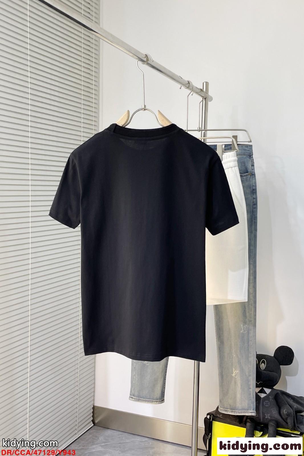 シンプル カジュアル クルーネック コットンTシャツ クリスチャン・ディオール Tシャツ コピー-0