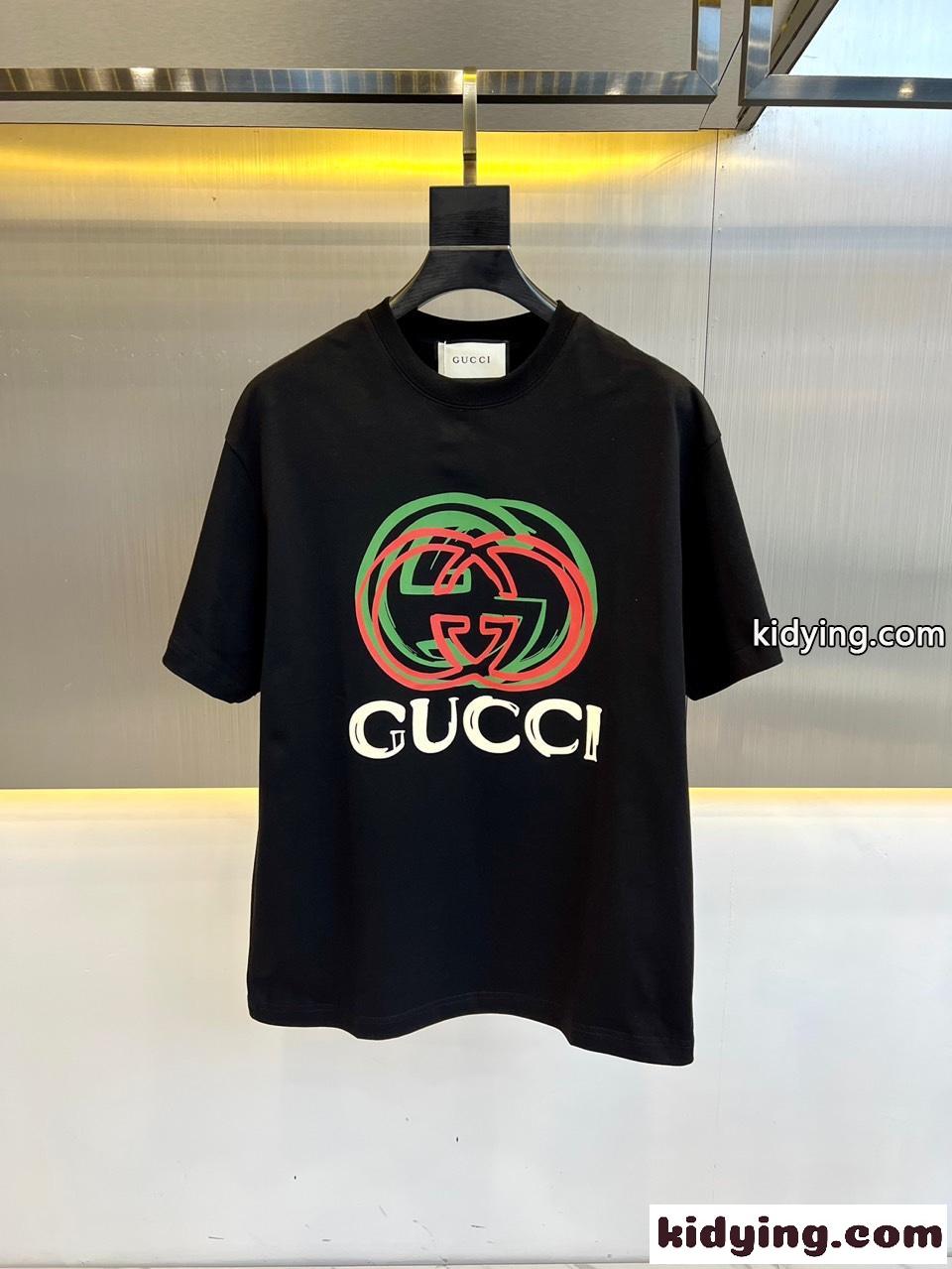 シンプル 合わせやすい グッチ Tシャツ コピー 半袖Tシャツ ブラック-0