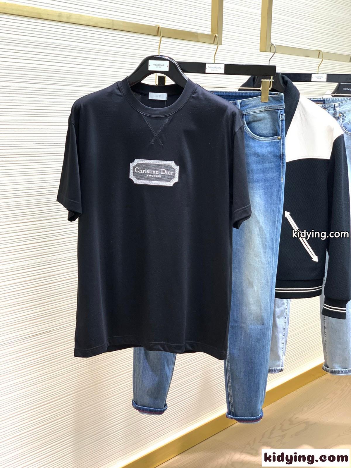 カジュアル 着回し クルーネック クリスチャン・ディオール Tシャツ コピー 半袖 トップス-1