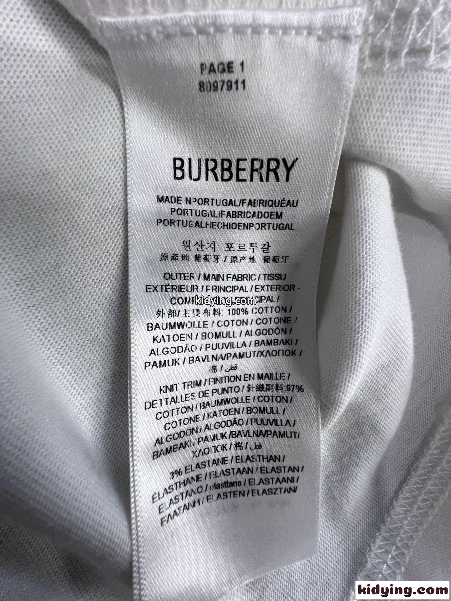 シスル ロゴ コットンTシャツ バーバリー Tシャツ コピー ホワイト-4