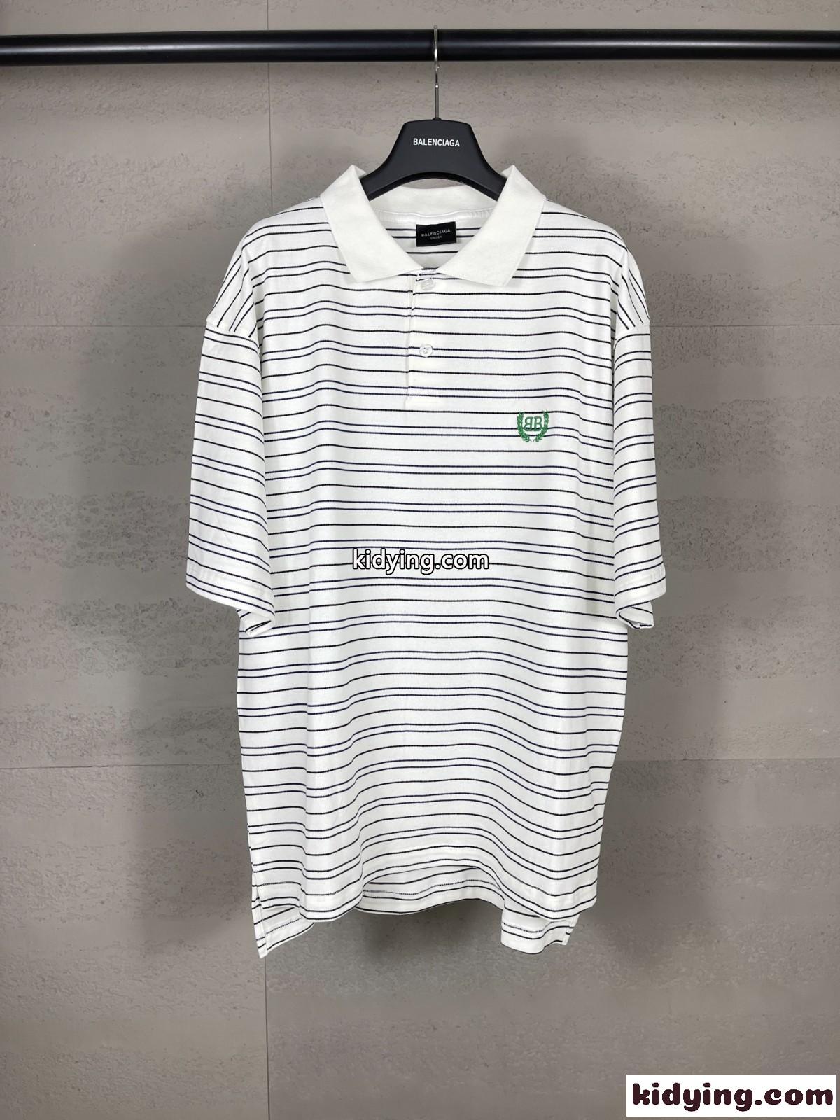 カジュアル ユニセックス バレンシアガ Tシャツ コピー ポロシャツ ホワイト-0