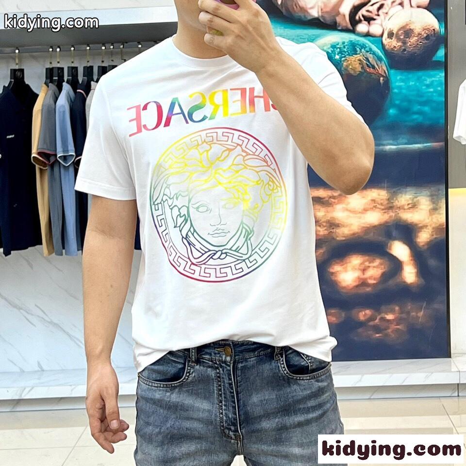 シェールサーチェ メデューサTシャツ 半袖 ヴェルサーチェ Tシャツ コピー ホワイト-2