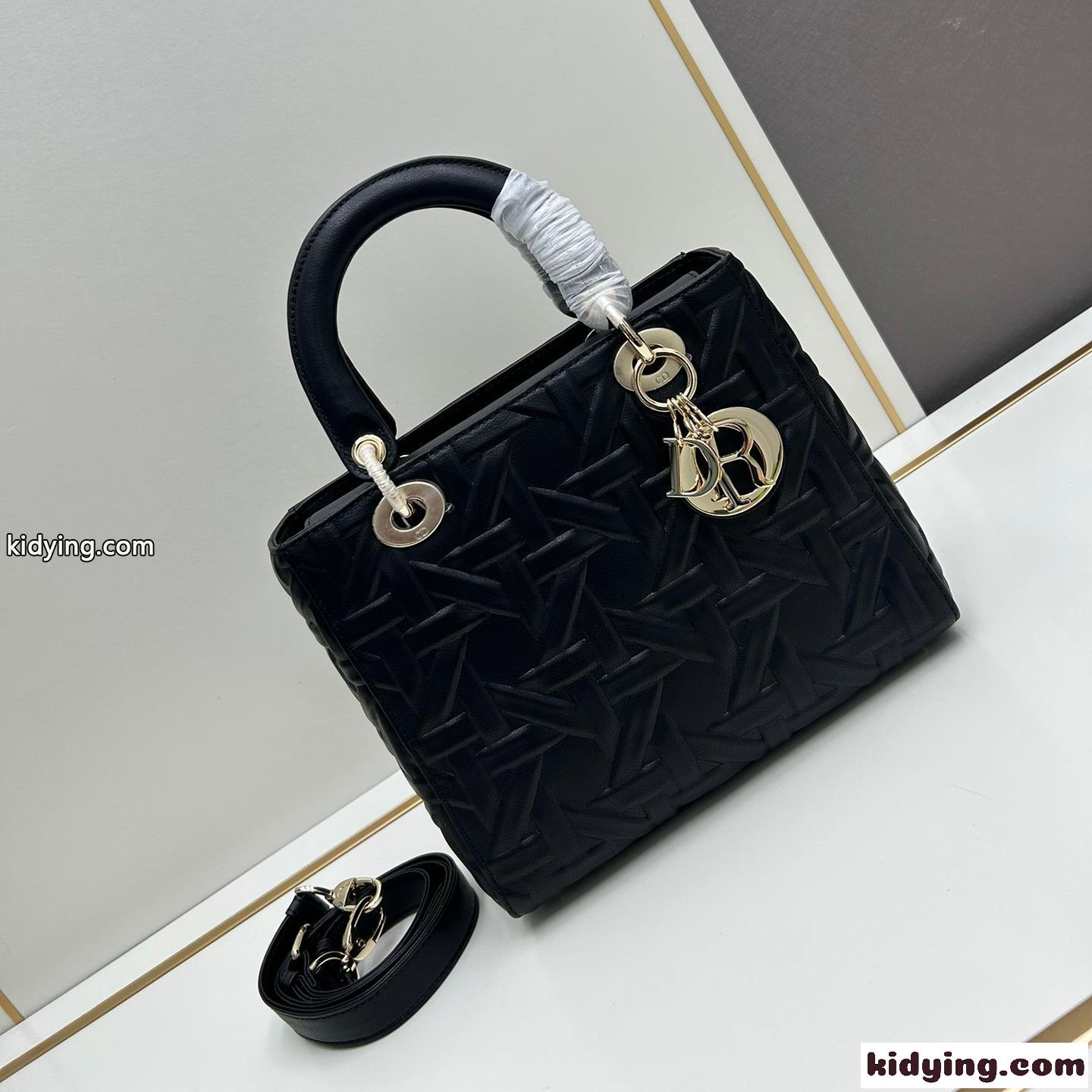 Lady Dior バッグ ミディアム クリスチャン・ディオール バッグ コピー ブラック-0