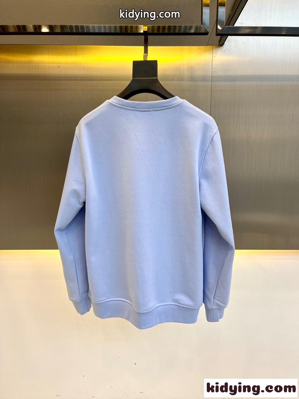 シンプル グラデーションロゴ ジバンシィ Tシャツ コピー クルーネック スウェットシャツ ブルー-4