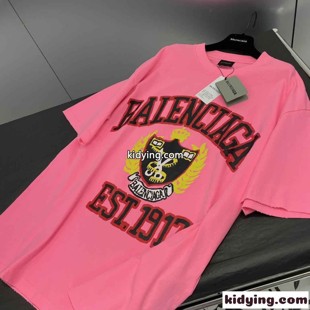 カジュアル DIY COLLEGE オーバーサイズ バレンシアガ Tシャツ コピー 半袖 トップス-3
