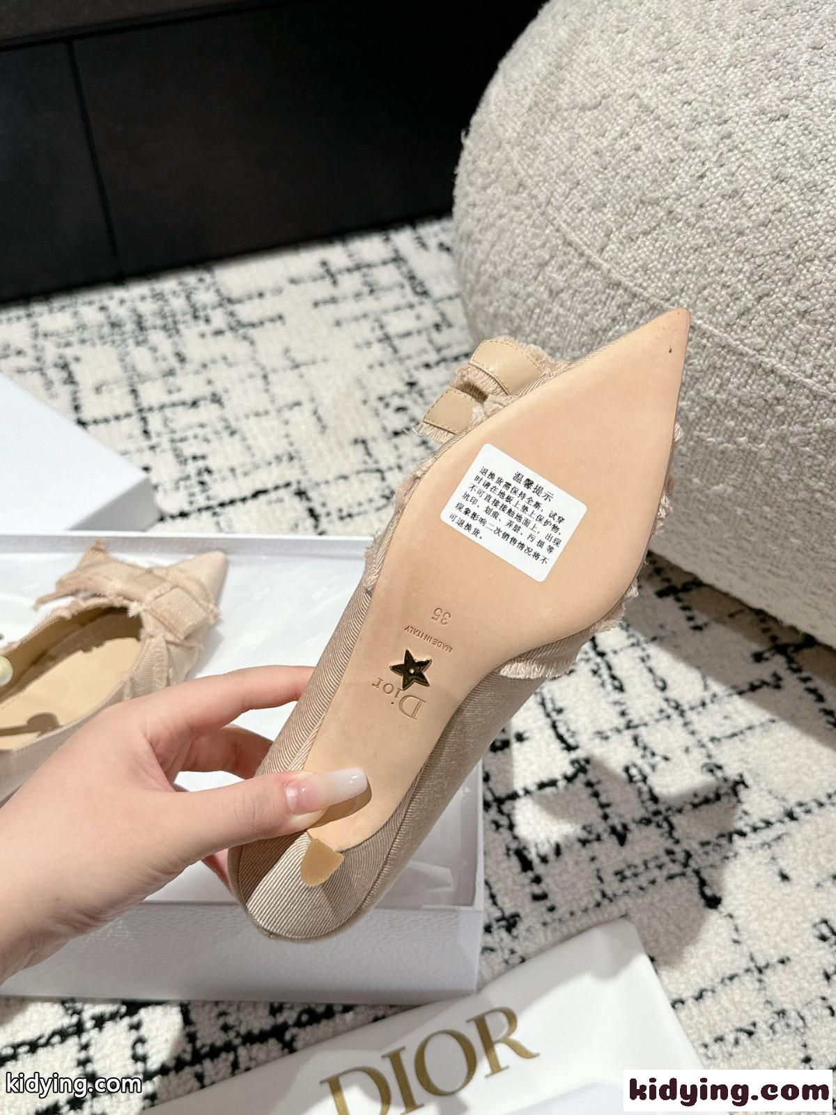 大人 可愛い Dior Adiorableパンプス クリスチャン・ディオール パンプス コピー ベージュ-4