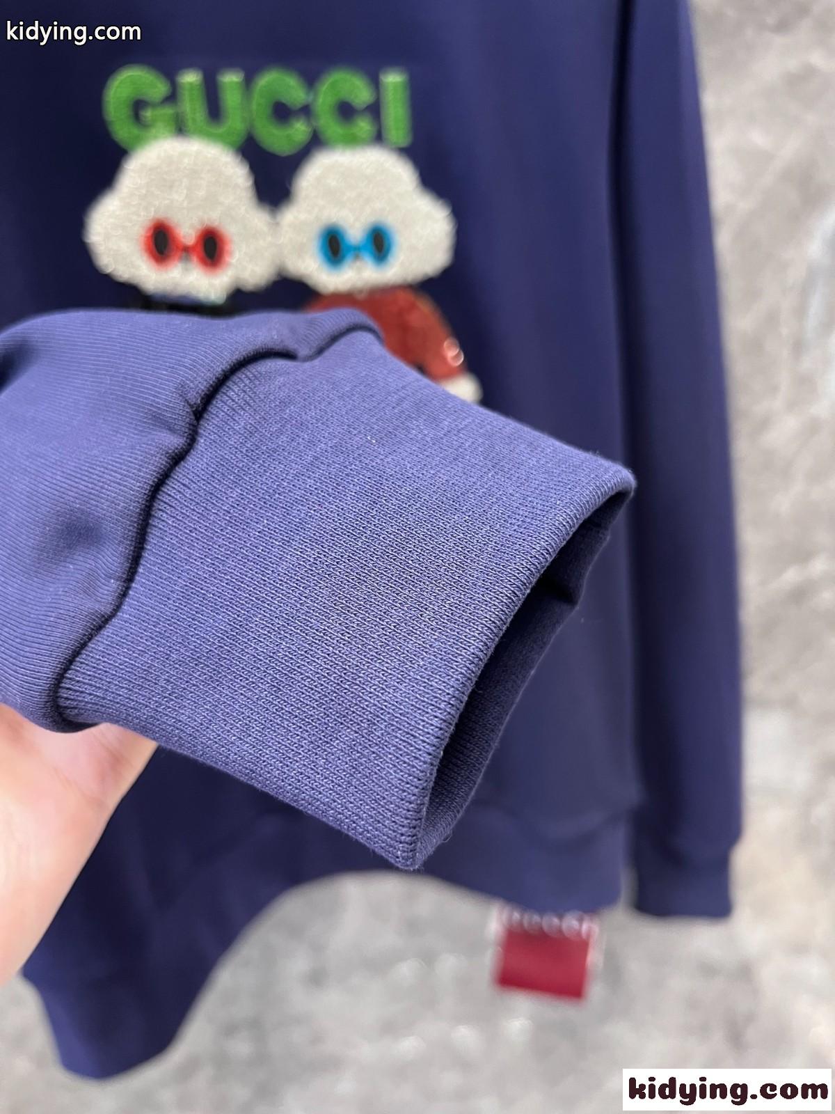 可愛い コットン スウェットシャツ グッチ Tシャツ コピー クルーネック-5