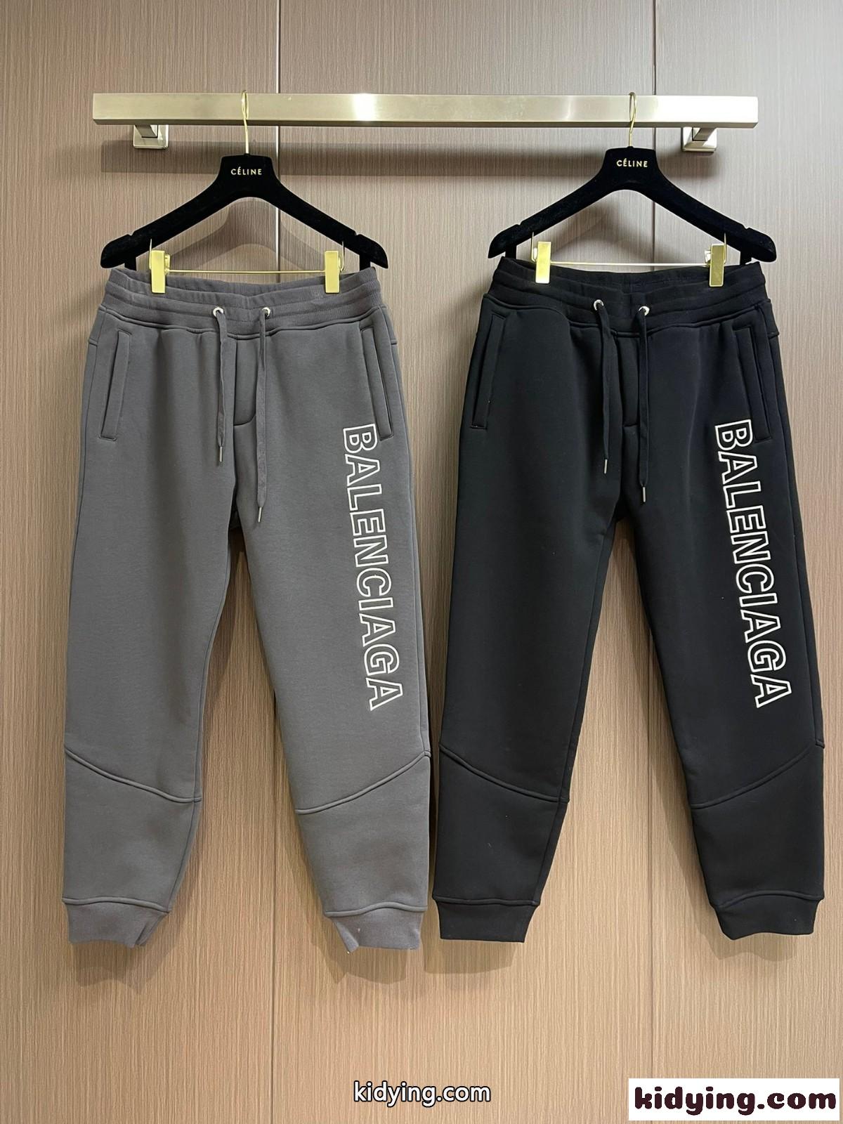 秋冬 裏起毛 ロゴ スウェットパンツ バレンシアガ パンツ コピー メンズ-2