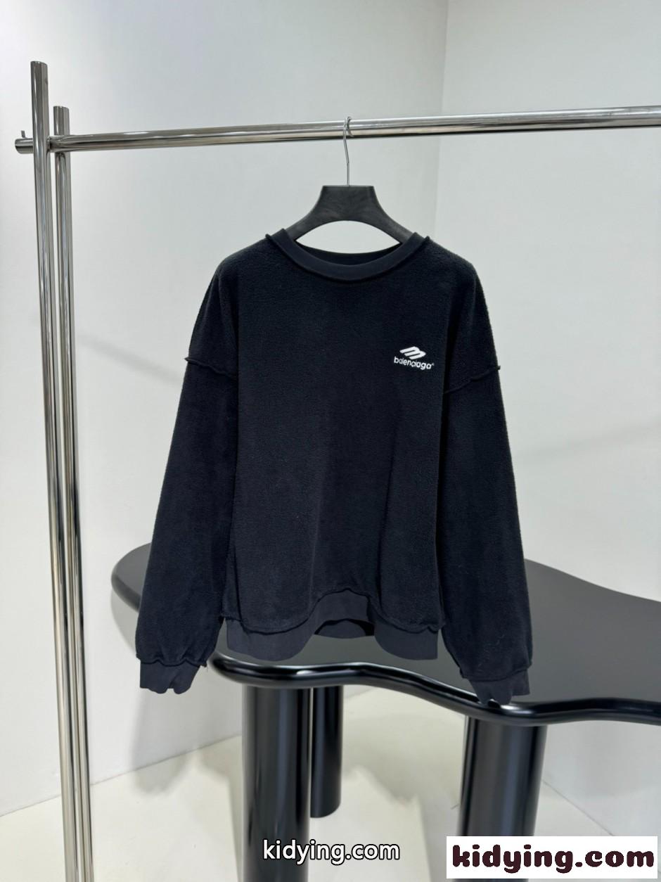 3Bスポーツ フリーススウェット バレンシアガ Tシャツ コピー クルーネック-1