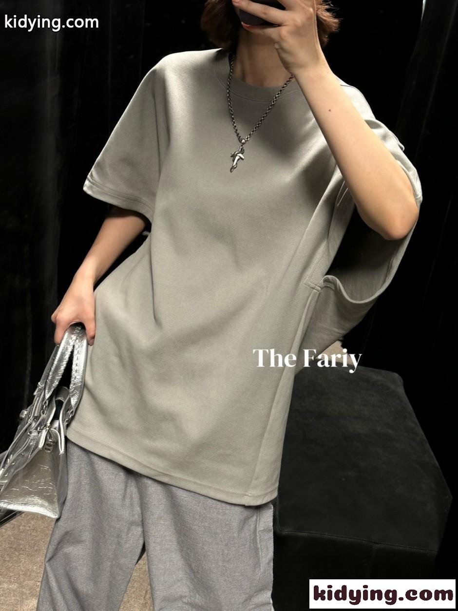 オーバーサイズTシャツ ユニセックス バレンシアガ Tシャツ 偽物 合わせやすい-4