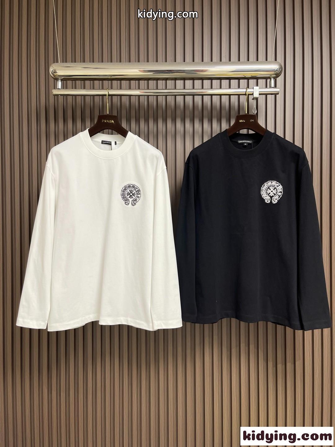定番 カジュアル ホースシュー コットン 長袖Tシャツ クロムハーツ Tシャツ 偽物-2