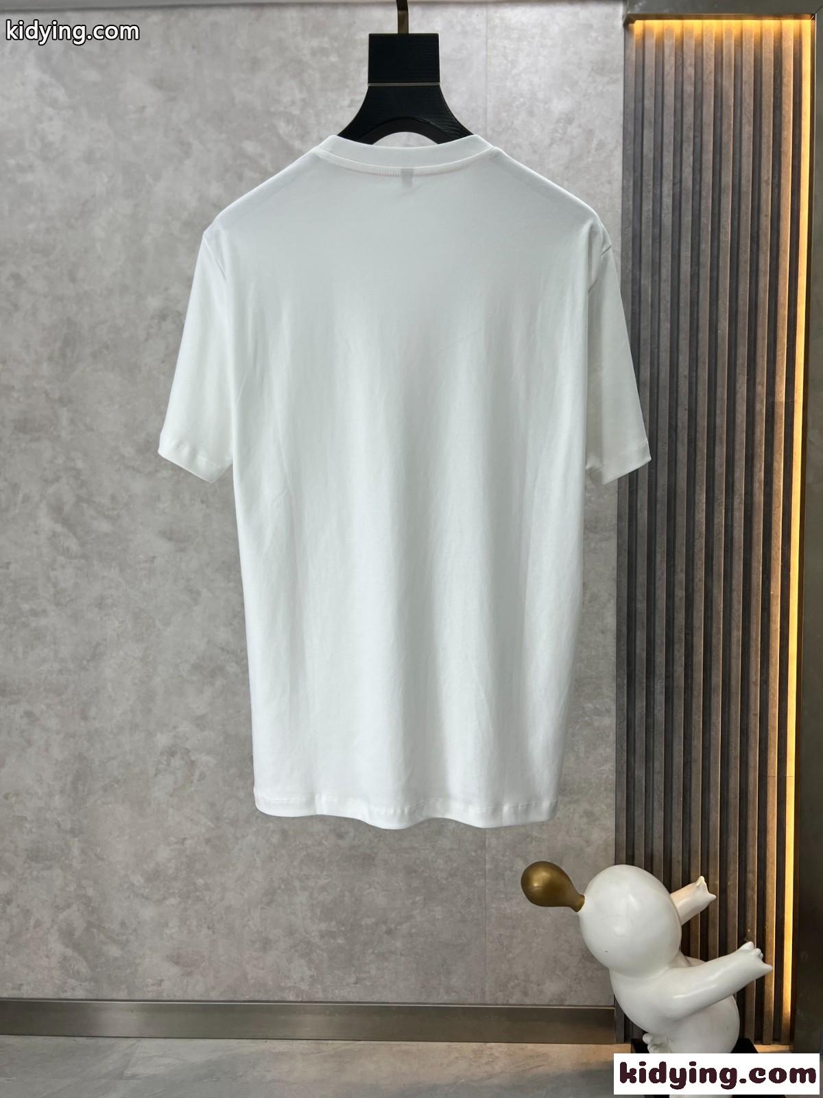 定番 カジュアル エルメス Tシャツ コピー クルーネック 半袖Tシャツ ホワイト-0