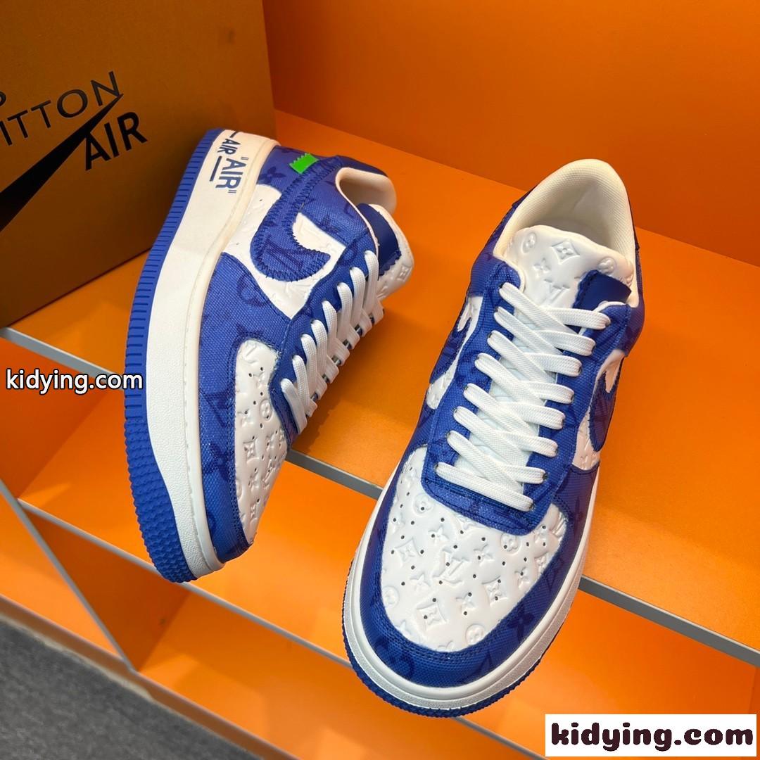 LV x OFF-WHITE x Nike おしゃれ 人気 レースアップ 配色 オフホワイト スニーカー コピー メンズ 靴-1