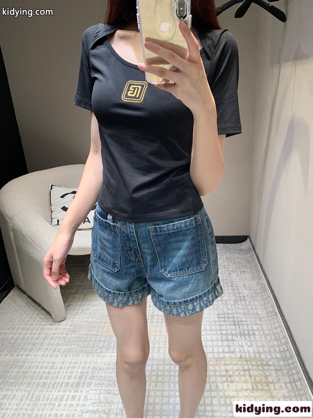 フェミニン カジュアル PBロゴ 半袖Tシャツ バルマン Tシャツ コピー レディース-0