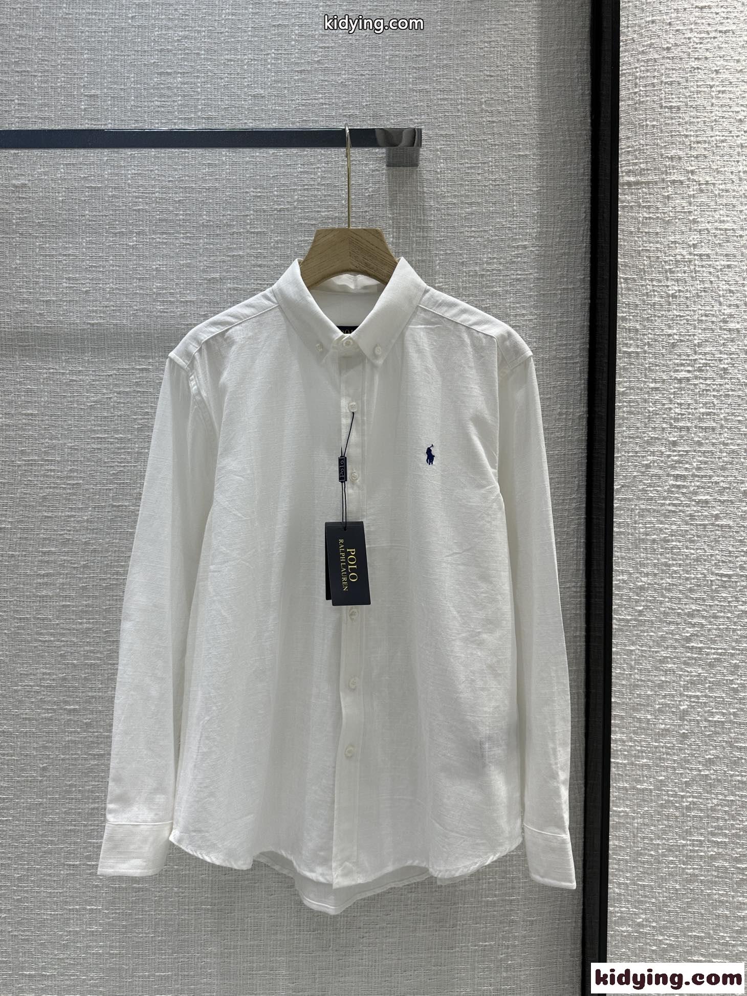 カジュアル ゆったり 刺繍入り ラルフローレン シャツ コピー ホワイト-2