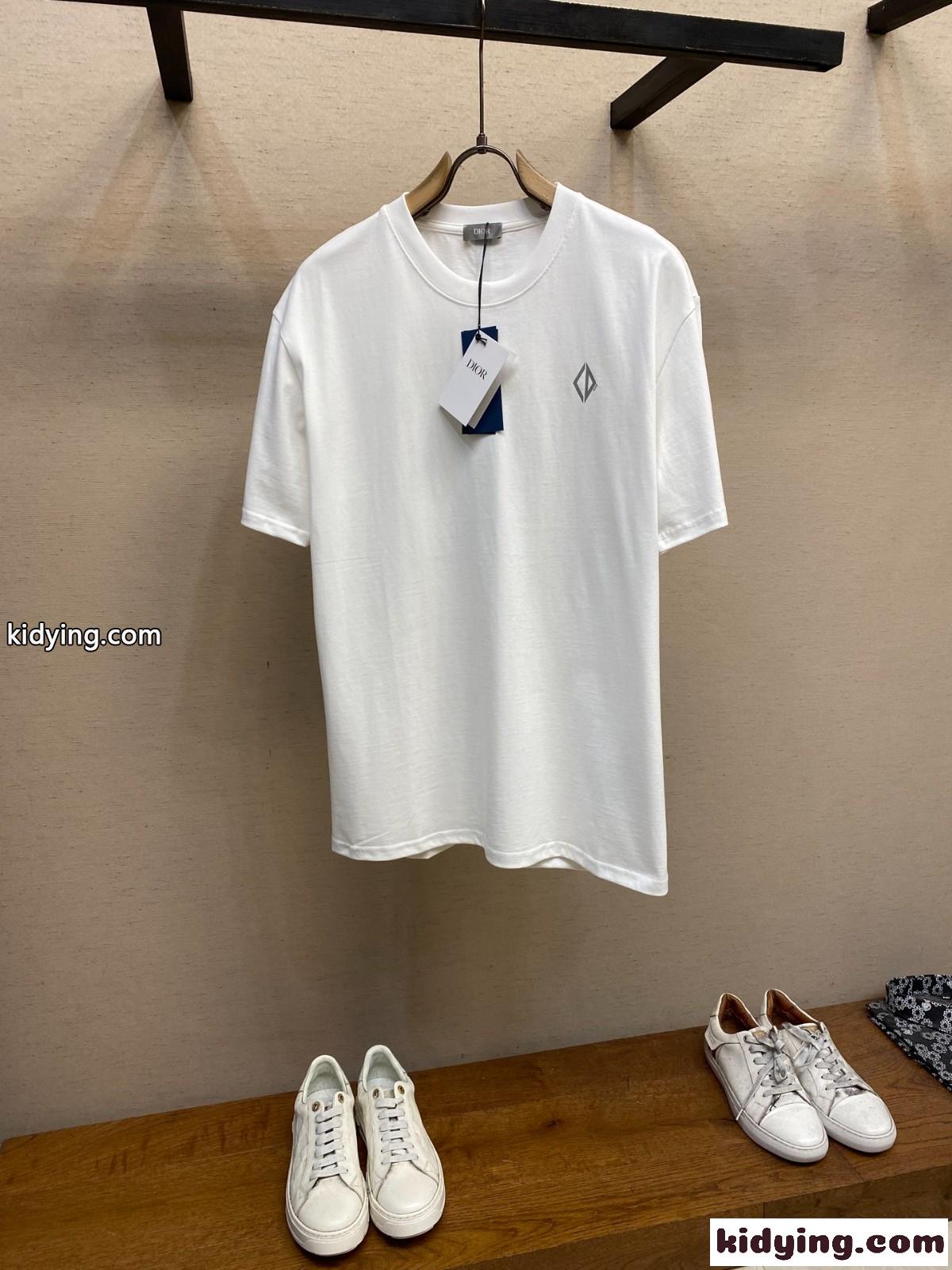 シンプル 上品 CD Diamond Tシャツ クリスチャン・ディオール Tシャツ コピー ホワイト-0