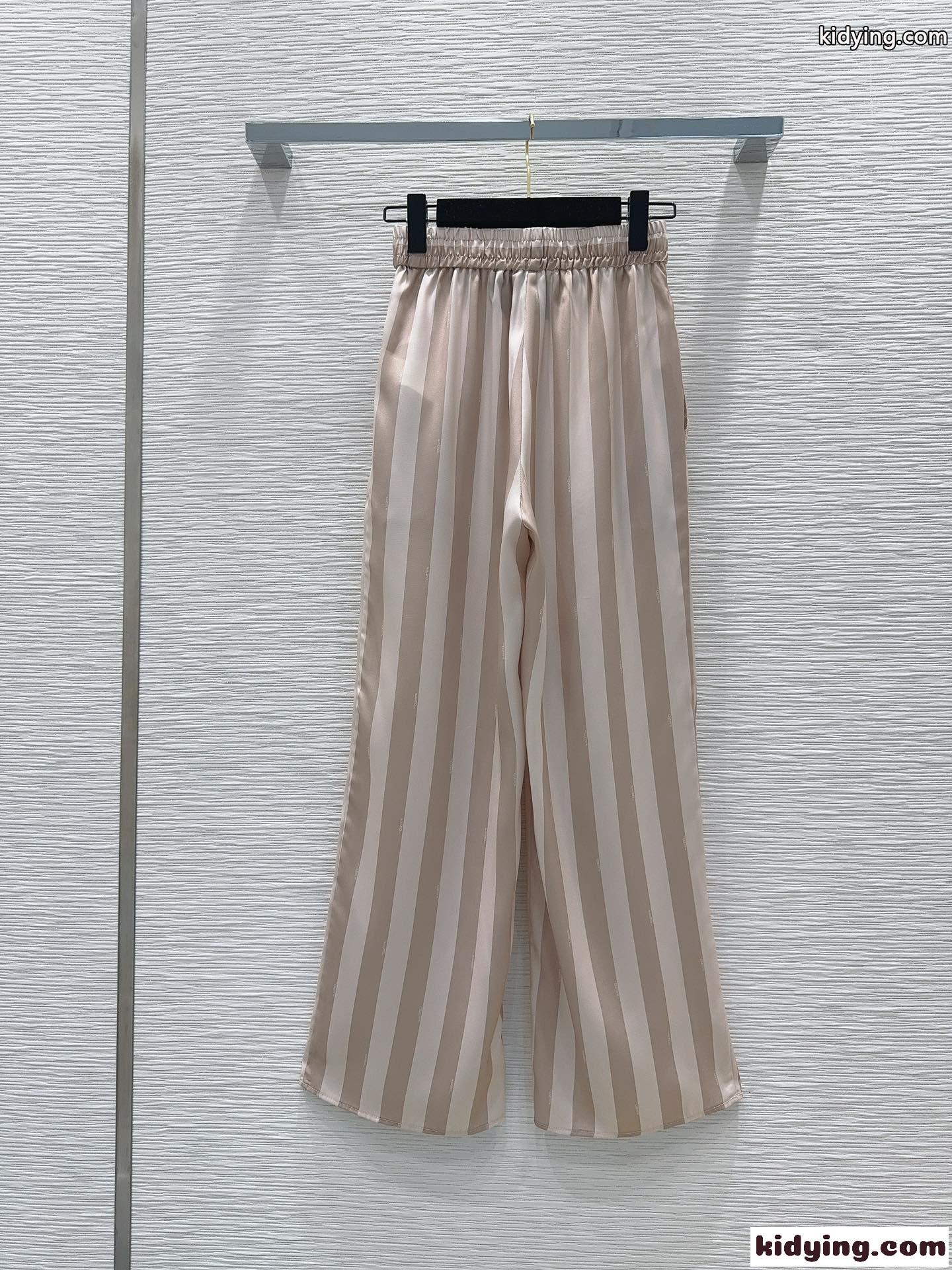 カジュアル ストライプ フェンディ パンツ コピー レディース パジャマパンツ-4