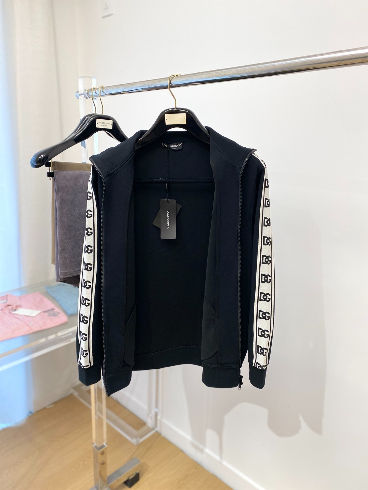 カジュアル コットン トラックジャケット ドルチェ&ガッバーナ ジャケット コピー ブラック-1