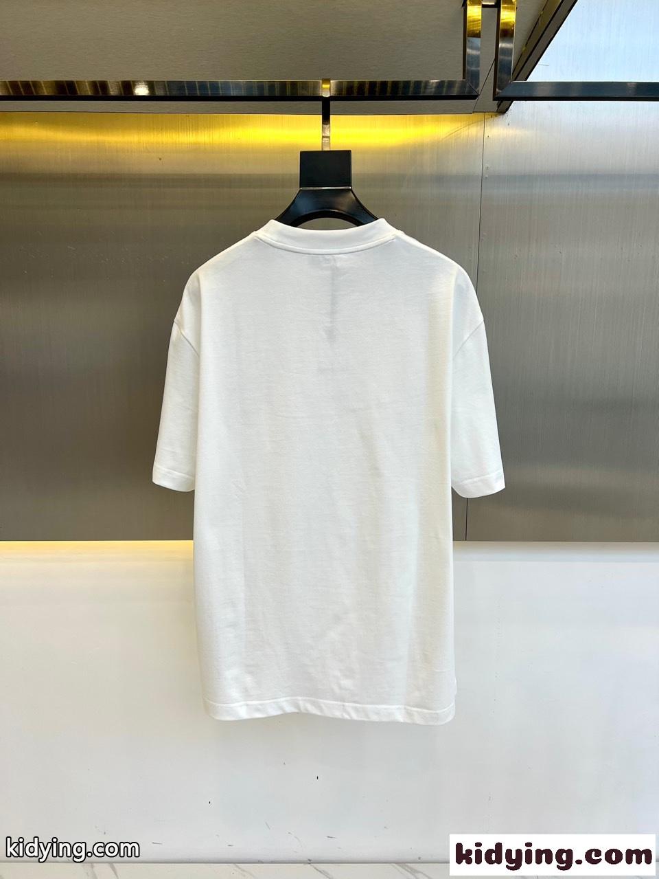 モンクレール Tシャツ コピー カジュアル 刺繍入り コットン 半袖Tシャツ ホワイト-3