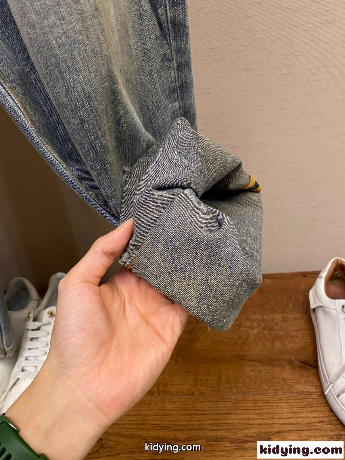 Y2K ストレッチ ニー Baggy デニムパンツ バレンシアガ ジーンズ コピー ユニセックス-4