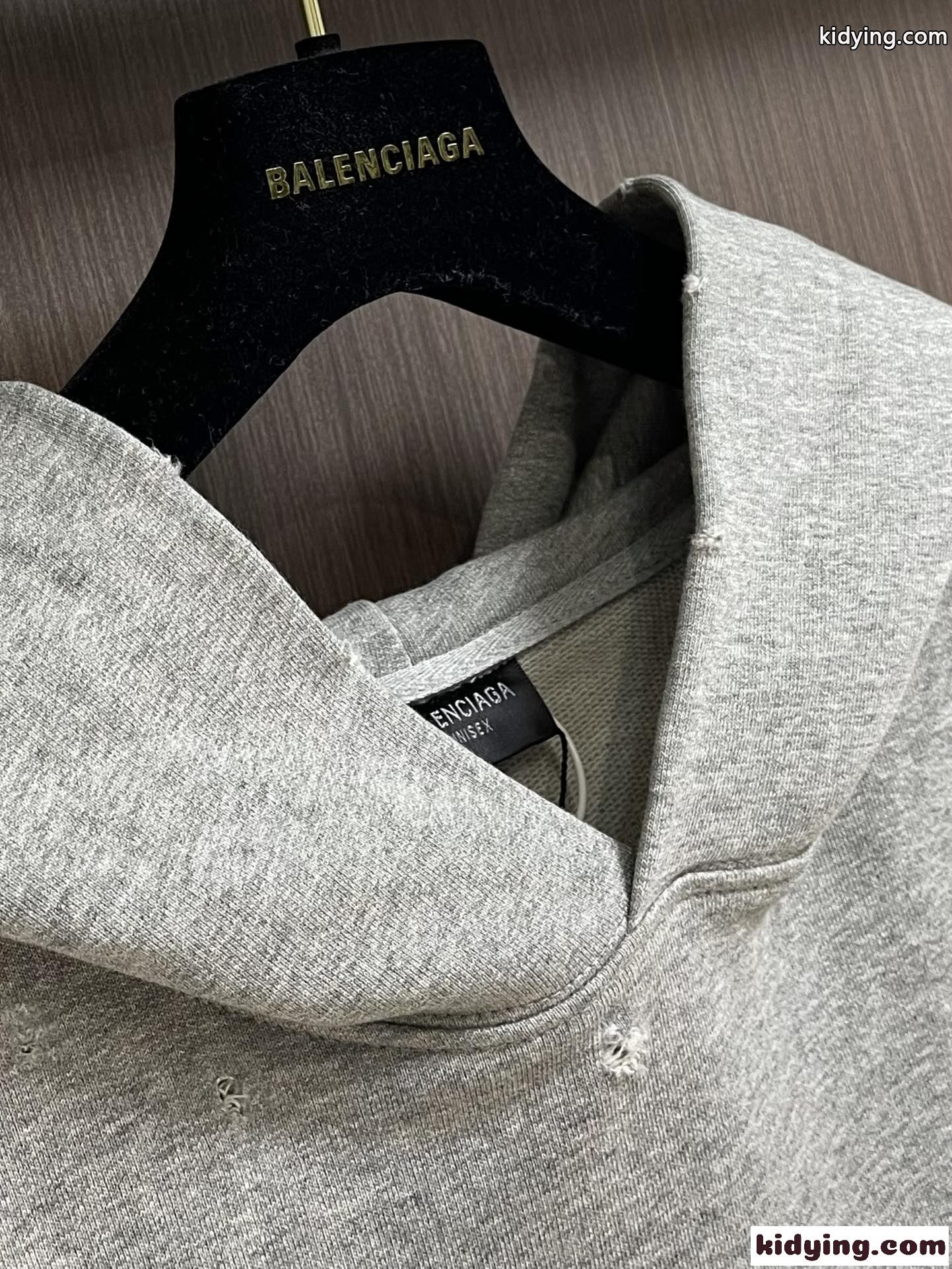 バレンシアガ パーカー コピー AI GENERATED HOODIE オーバーサイズ ユニセックス グレー-0