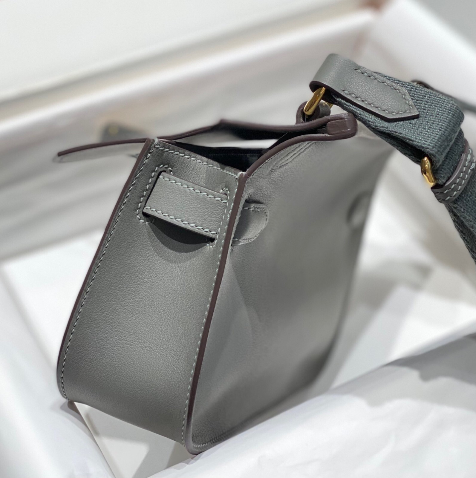 ゴールド金具 エルメス ジプシエール ミニショルダーバッグ スーパーコピー グレー-3