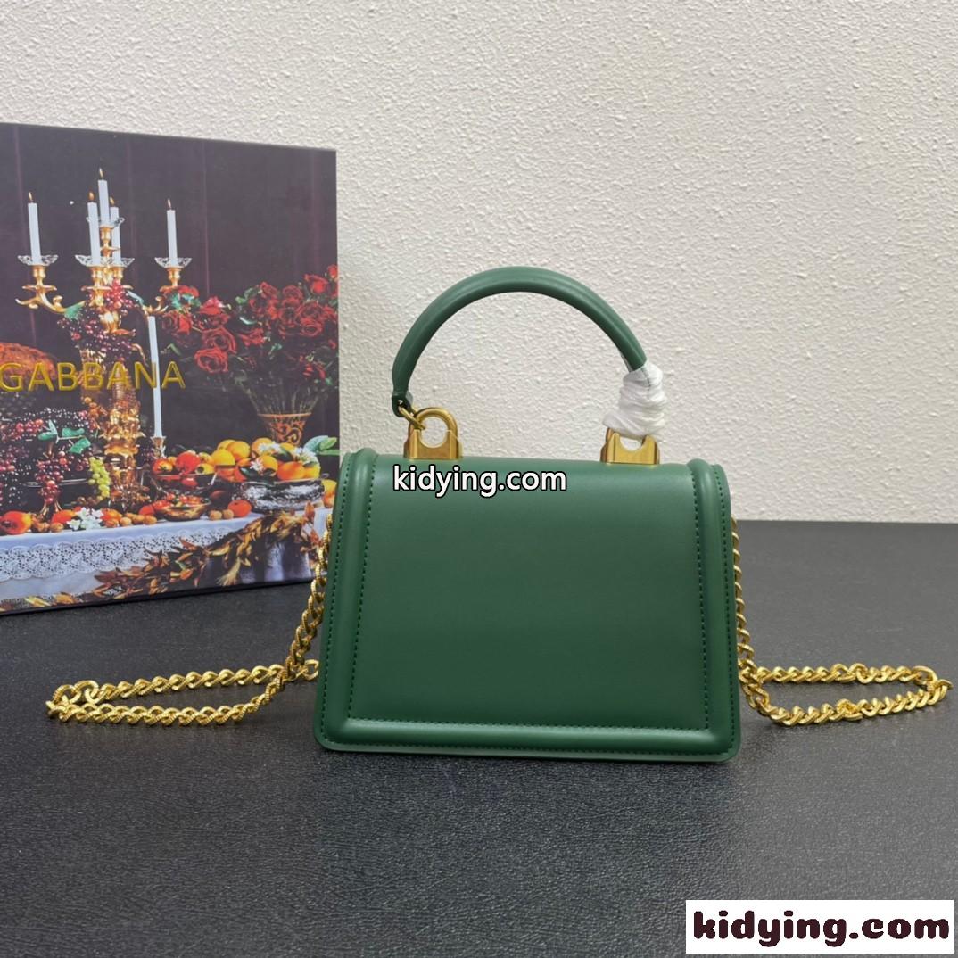 上品 斜め掛け ショルダーバッグ レディース レトロ 女性らしい ドルチェ&ガッバーナ バッグ コピー レザー カバン グリーン-1