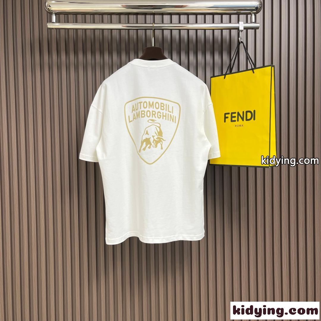 balenciaga x lamborghini プリント 半袖Tシャツ バレンシアガ Tシャツ コピー ユニセックス-1
