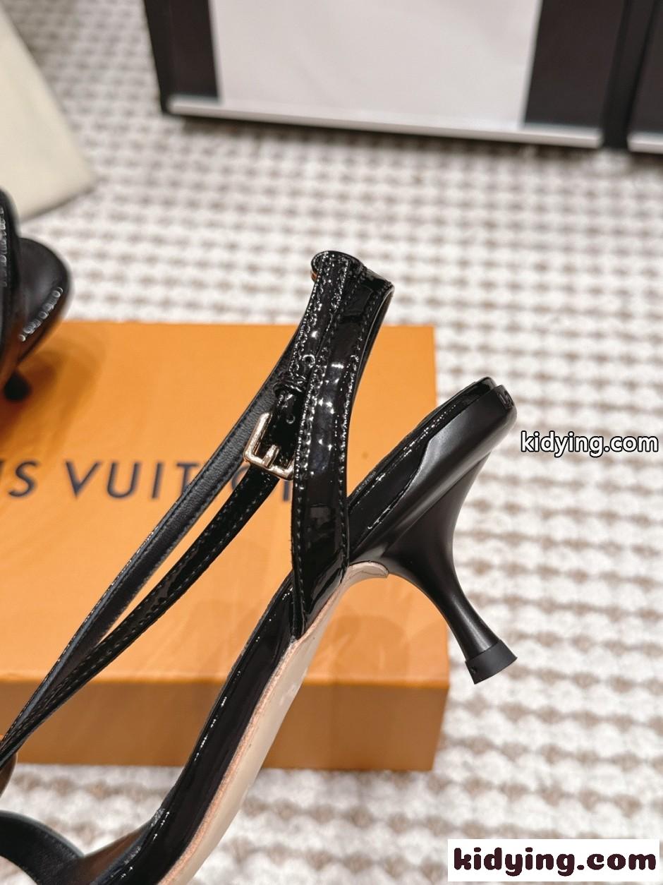 おしゃれ 洗練された LV トレジャーサンダル ルイ・ヴィトン サンダル コピー ブラック-4