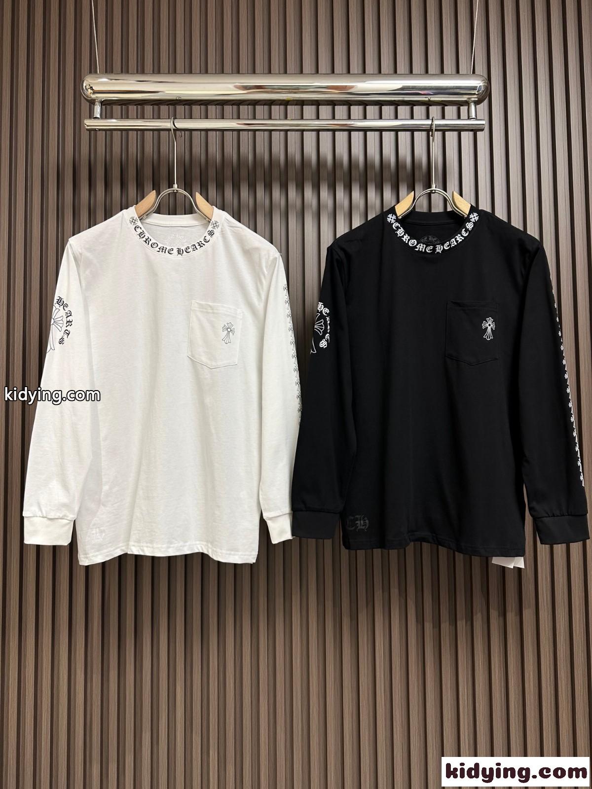 おしゃれ 合わせやすい プリント 長袖Tシャツ クロムハーツ Tシャツ コピー-2