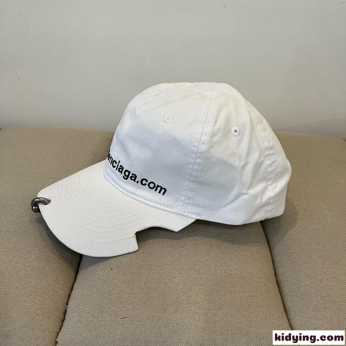 BAL.COM フロントピアス ベースボールキャップ バレンシアガ キャップ コピー ホワイト-0