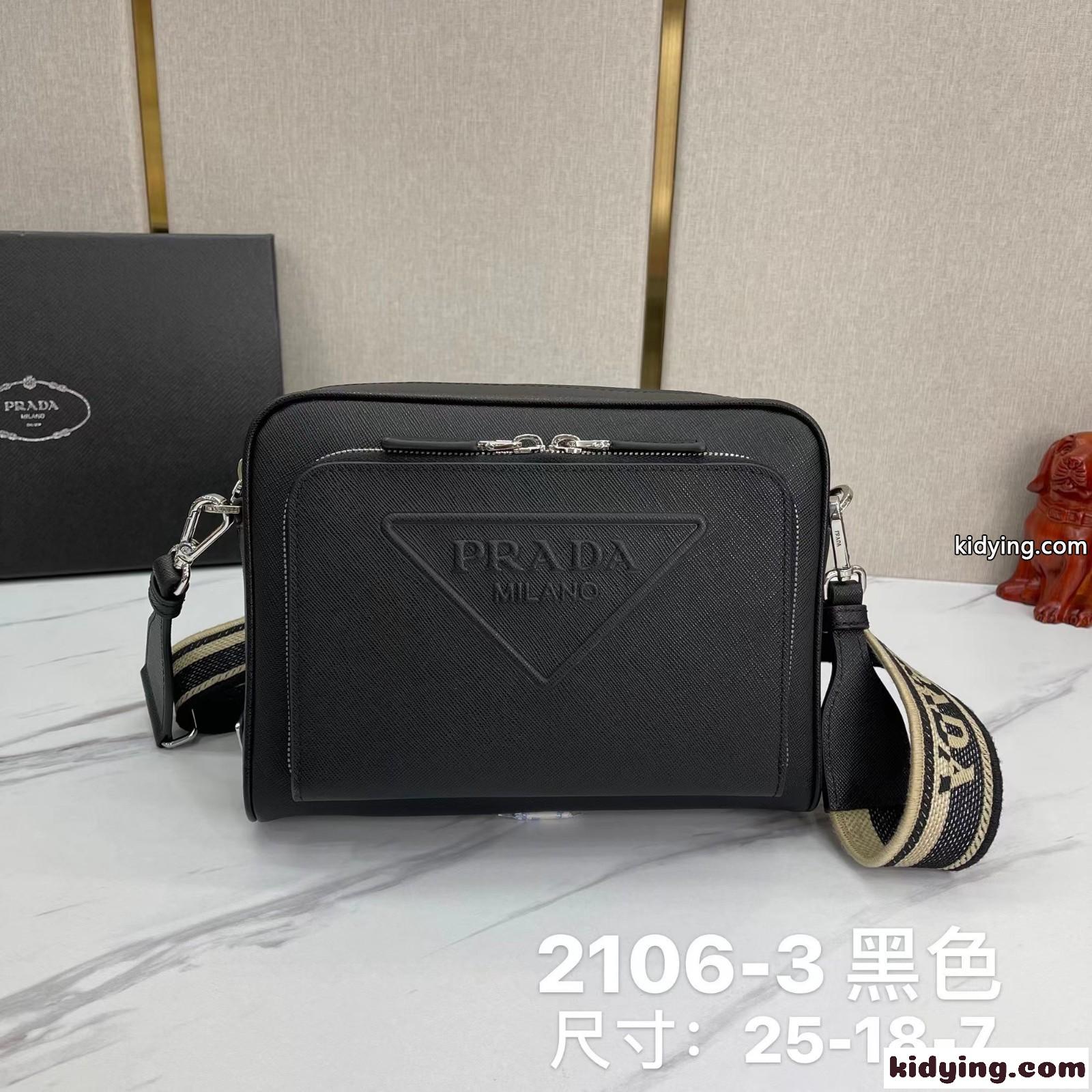プラダ バッグ コピー 上品 ファッション メンズ ショルダーバッグ ブラック-2